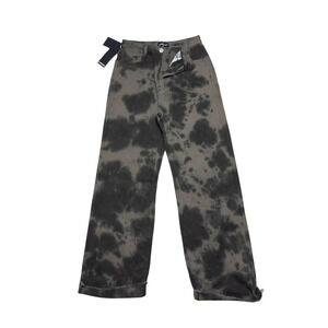 Momokrom Denim Jeans Women Size UK 8/US 4 Gray Tie-Dye Straight Leg Pant